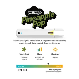 (each) Just Vape | Distillate Vape Cartridge | Pineapple Pop | 500mg