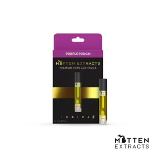 (each) Mitten Extracts 1g Distillate Vape Cartridge - Purple Punch