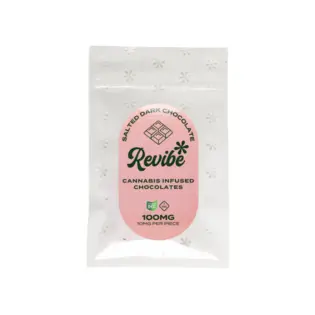 (each) Revibe - Salted Dark Chocolate Squares 10pk - 100mg