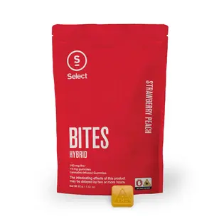 (each) Select Classic Bites 2.0 - Hybrid : Strawberry Peach 10 Pack 100mg