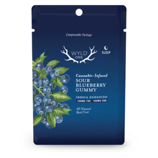 (each) Sour Blueberry Single Gummy 100mg