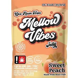 (each) MV Sweet Peach 100mg THC Scored Gummy