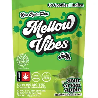 (each) MV Sour Green Apple (I) GSC 100mg THC Scored Gummy