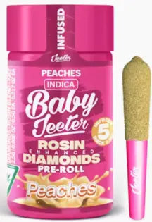 (2.5g) BABY JEETER | 5pk INFUSED PRE-ROLLS | PEACHES