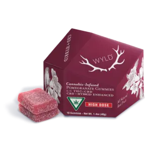 (0.2g) 200mg | Pomegranate 1:1 CBD + Hybrid Enhanced Gummies