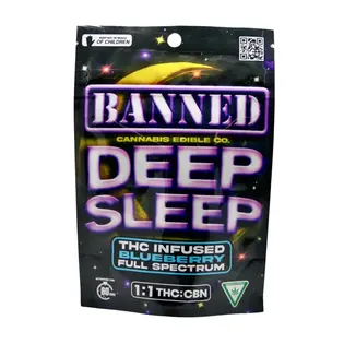 (1.25g) BANNED | 200MG (1:1) DEEP SLEEP GUMMIES | BLUEBERRY