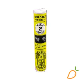(1.5g) 1.5g 2pk CBG Cake Preroll Pack SuperNaturals