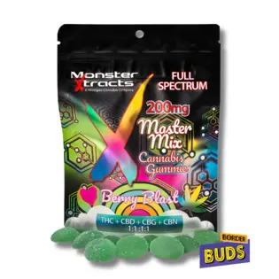 (0.2g) Berry Blast Full Spectrum | Monster Xtracts | 200mg 1:1:1:1 | Gummies