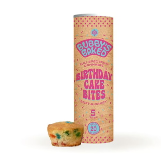 (0.1g) BUBBY'S BAKED Birthday Cake Bites 100mg: 5pc