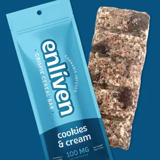(0.1g) ENLIVEN Cereal Bar 100mg: Cookies & Cream
