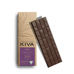 (0.2g) Kiva Blackberry Dark Chocolate Bar [20pk] (200mg THC)