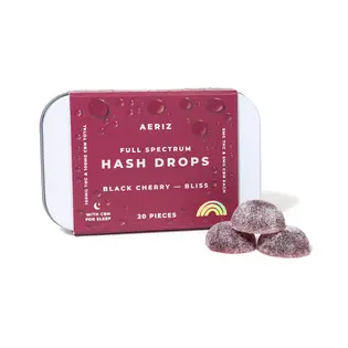 (0.1g) Aeriz Bliss Black Cherry (I) 1:1 CBN:THC FSHO Gummies 5mg 20pk