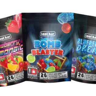 (g) Loot Bar 2g Flavored All-in-One Distillate-  Marionberry Pie (indica)