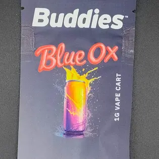 (each) (Buddies BBrand) Blue Ox Flavored 1G Distillate Cartridge