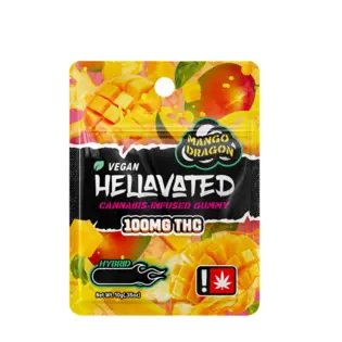 (each) Hellavated: 100mg Gummy - Mango Dragon