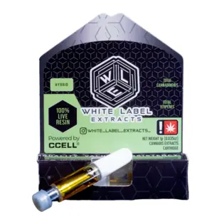 (g) White Label Extracts: Live Resin 1G Cart -  Farmer's Dream