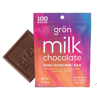(each) THC Milk Chocolate Mini Bar (100mg)