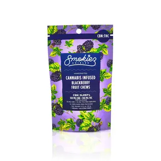 (each) Smokiez Gummies Sweet Blackberry Indica - 100mg THC:CBN 1:1