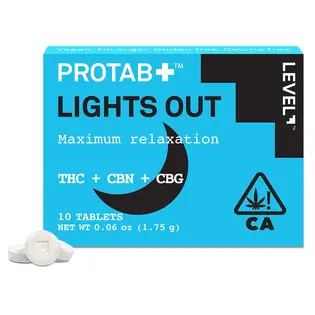 (each) PROTAB+ LIGHTS OUT [10pk] (200mg D9 THC/50mg CBN/50mg D8 THC/20mg THCa/20mg CBG)
