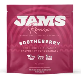 (each) Grassroots Jams Jellies Remix Sootheberry 2:1:1 10pk (50mg CBD/50mg CBG/100mg THC)