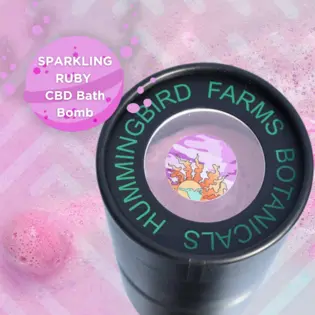 (each) Sparkling Ruby CBD Bath Bomb - 100mg CBD