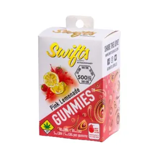 (each) Pink Lemonade [10pk] (300mg CBD/100mg THC/50mg CBN/50mg CBG) | Swifts - Max Gummies