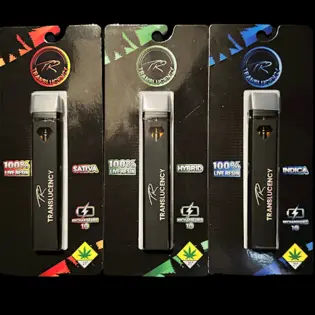 (g) Translucency Live Resin Disposable Cartridge Cookie Kush