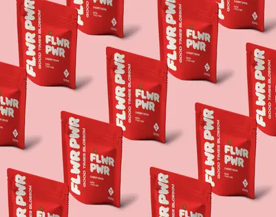 (0.1g) FLWR PWR: 100mg Gummies (1:1 Cherry Bomb, 100mg CBG) 10pc x 10mg