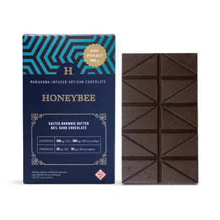 (0.3g) Honeybee | Dark Chocolate Bar | Salted Brownie Batter 1:1 High Dose