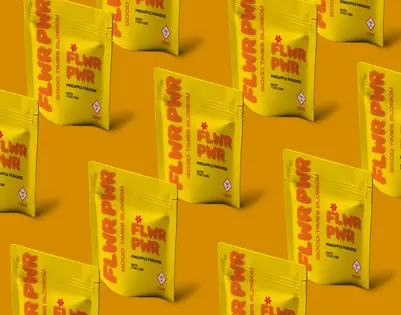 (0.1g) FLWR PWR: 100mg Gummies (1:1 Pineapple Paradise, 100mg CBG) 10pc x 10mg