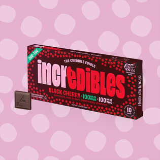 (1.0g) 1:1 Black Cherry Bar + CBD | Chocolate | 10 pack | 100mg THC / 100mg CBD