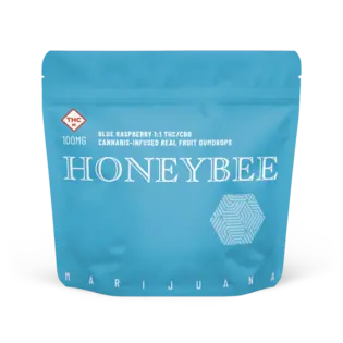 (0.1g) Honeybee | Gummies | Blue Raspberry 1:1 100mg