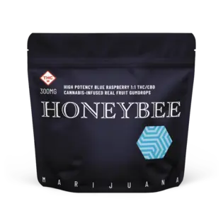 (0.3g) Honeybee | Gummies | Blue Raspberry 1:1 300mg