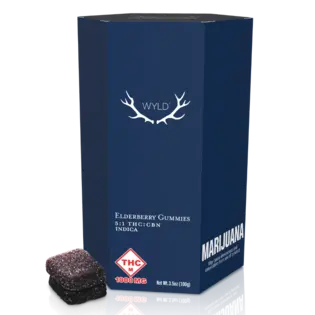 (10.0g) *High Dose* | Elderberry 5:1 CBN + Indica Enhanced Gummies | 1000mg