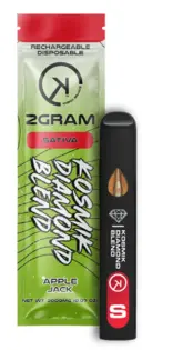 (2.0g) Kosmik Disposable Vape Liquid Diamond Blend - Apple Jack (S)