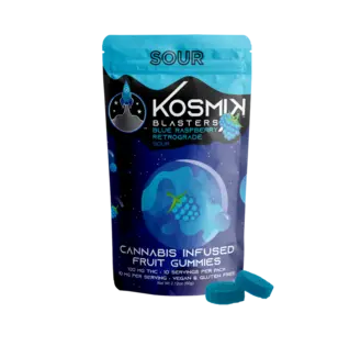 (0.1g) 100mg Kosmik - Sour Blaster - Blue Raspberry Retrograde (H)