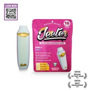 (1.0g) Bubba G - Jeeter All In One Diamonds Vape | Pocket Ready | 1g | Indica