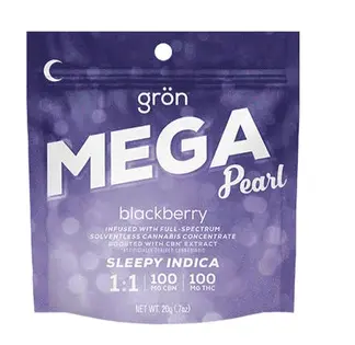 (0.11g) Blackberry Mega Pearls 1:1 THC:CBN Gummies