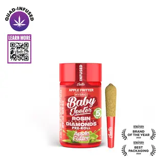 (2.5g) Apple Fritter Baby Jeeters Quad Infused Preroll 5 Pack