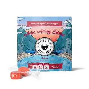 (0.1g) Betty's Eddies | Fruit Chews | Ache Away Cherry 1:4:5 THC:CBD:CBC | 10pk 100mg