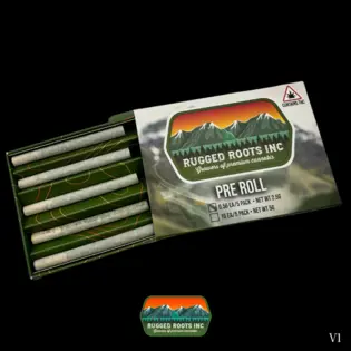 (2.5g) Rugged Roots | Rainbow Driver 0.5g Pre Roll 5 Pack 2.5g