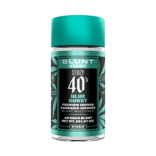 (2.0g) 40's Infused Blue Burst Blunt 2g (4-Pack | 0.5g Each)