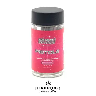 (2.5g) Cosmic Cowboy | Infused Pre-Roll 5 Pack | Pistols | Strawberry | 0.5g x 5