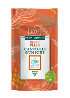 (3.2313g) Dixie | Gummy | Fast Acting | Perfectly Peach | 200mg