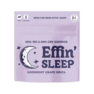 (1.0g) Effin' - Sleep Goodnight Grape 2:1 (THC:CBN) - Gummies - 100mg