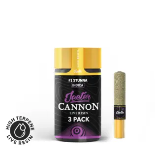 (1.5g) #1 Stunna Live Resin Cannon Pre-Roll 3-pack | 1.5g