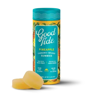 (0.1g) REC: Good Tide Pineapple Live Rosin Gummies 100mg