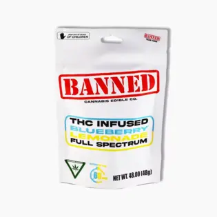 (3.0g) Banned - Gummies Clusters - 200mg - 4pk - Blueberry Lemonade