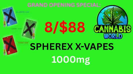 8/$88 SPHEREX X-VAPES 1000mg