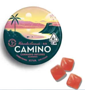 (0.1g) Kiva - Camino Gummies - Watermelon Lemonade (H) (100mg)